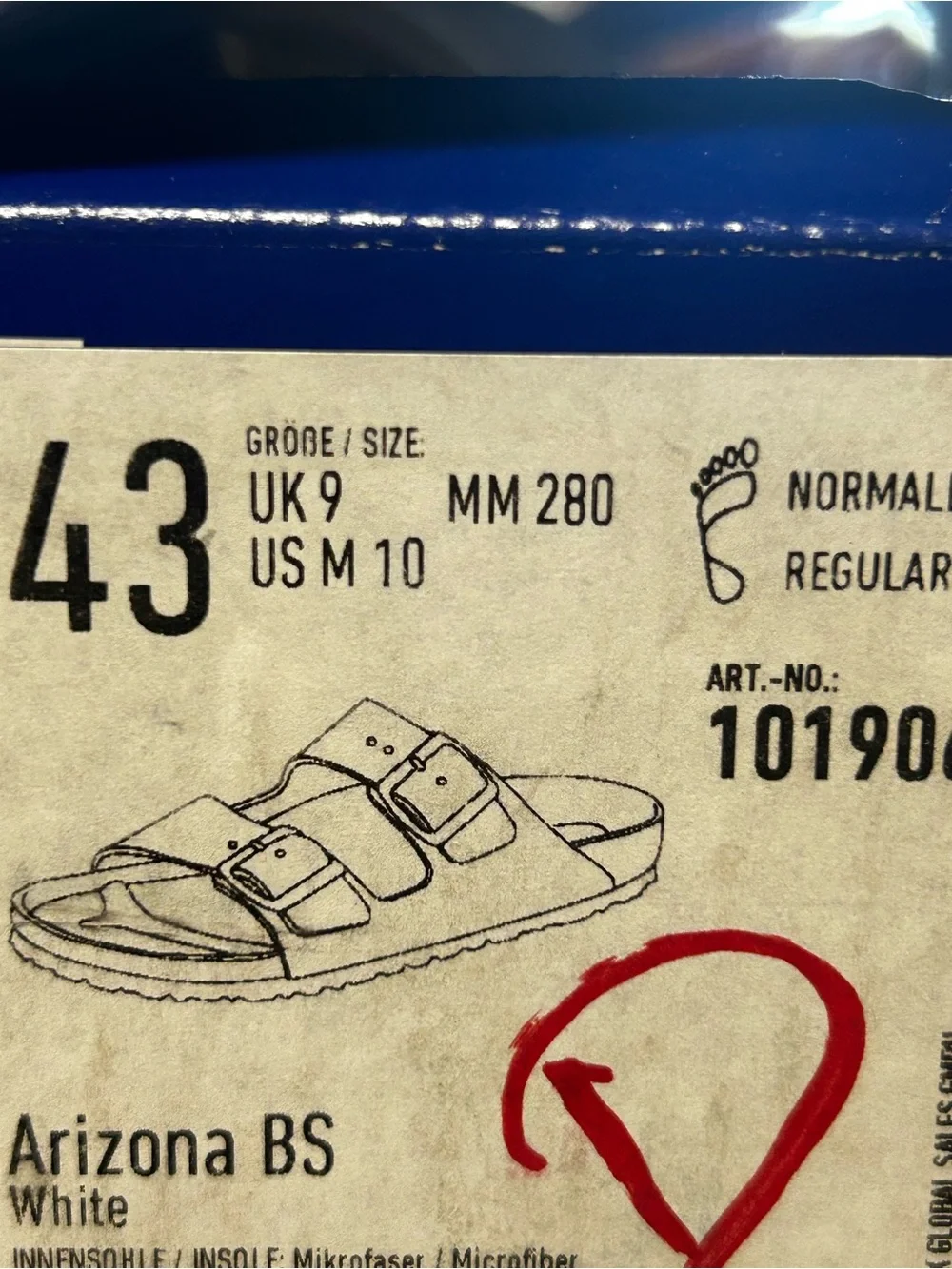 NIB Birkenstock White Arizona BS EVA Double-Strap Sandals Men’s 10